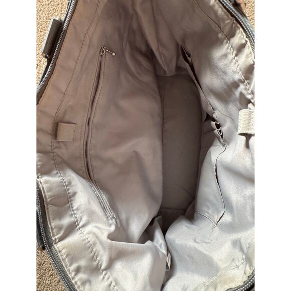 Baggallini Tote Bag Shoulder Bag Purse Gray Lightweight Travel Nylon Minimalist - Picture 4 of 5